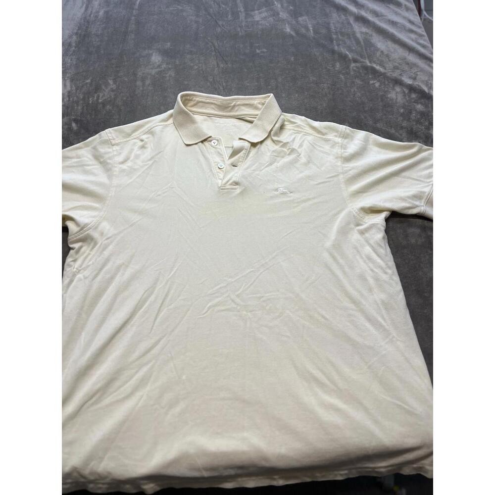 Tommy Bahama‎ Pima Cotton Polo Shirt Mens XL Cream Ivory